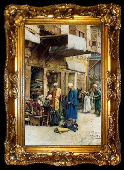framed  unknow artist Arab or Arabic people and life. Orientalism oil paintings  378, ta009-2